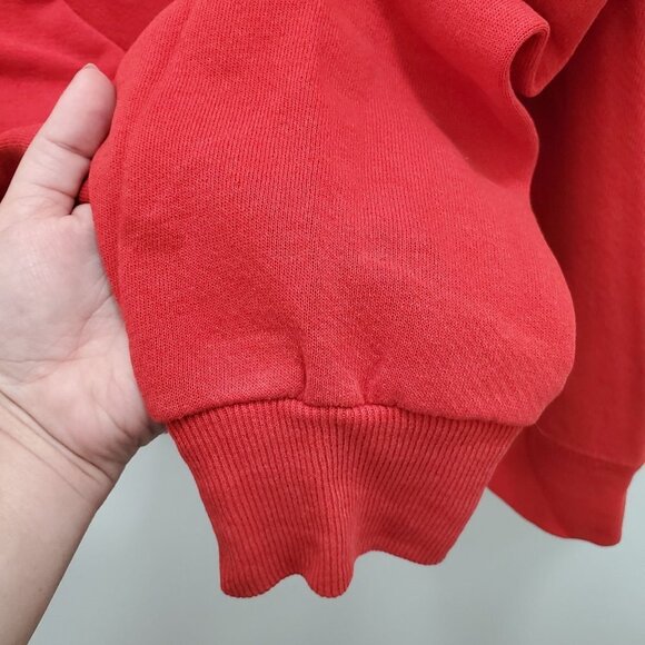 Lee Sport Vintage Red Superbowl XXXII 32 Embroidered Sweatshirt USA Made Size L - Picture 7 of 8